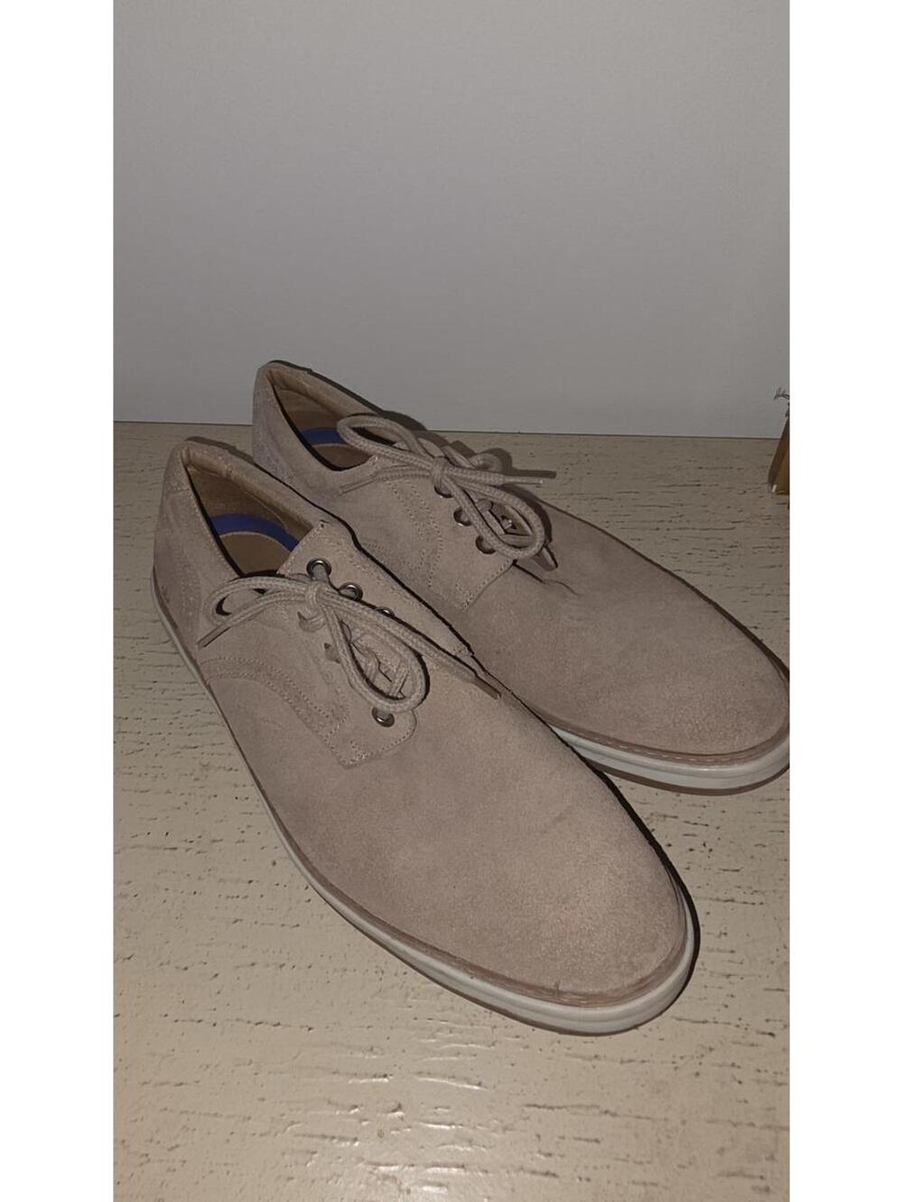 Peter Millar Beige Suede Lace-Up Shoes